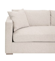 Essentials For Living Newport Outdoor Modular 2- Seat Left Track Arm Sofa ~ LiveSmart Shapiro-Sand With Desert Accoya Legs