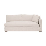 Essentials For Living Newport Outdoor Modular 2- Seat Right Track Arm Sofa ~ LiveSmart Shapiro-Sand With Desert Accoya Legs