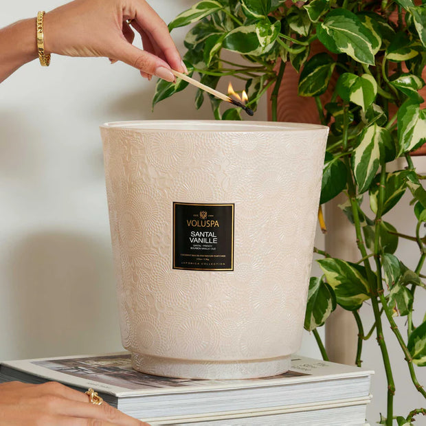 Voluspa Santal Vanille 5 Wick Hearth Candle ~ 123 oz.
