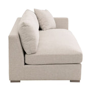 Essentials For Living Newport Outdoor Modular 2- Seat Right Track Arm Sofa ~ LiveSmart Shapiro-Sand With Desert Accoya Legs