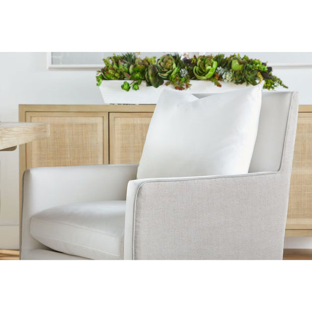 Essentials For Living Harmony Arm Dining Chair ~ LiveSmart Peyton-Pearl, Performance Bisque French Linen