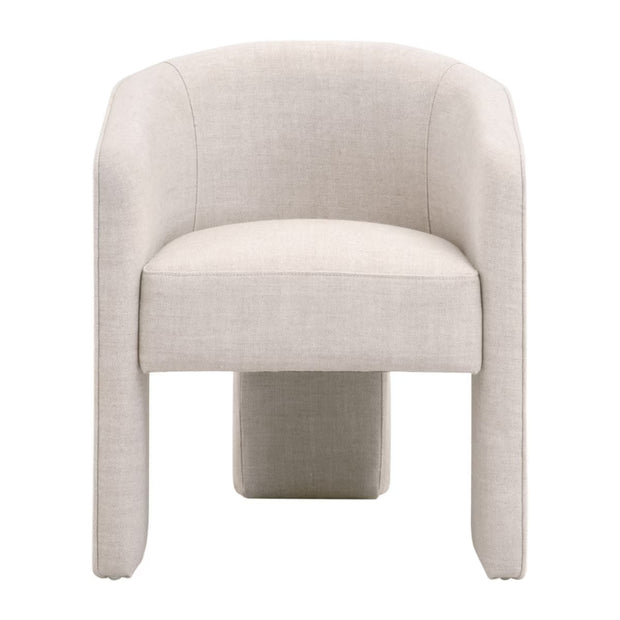 Essentials For Living Hall Arm Dining Chair ~ Performance Bisque French Linen