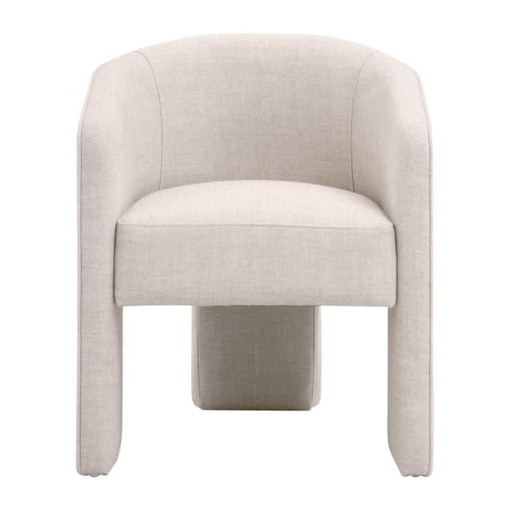 Essentials For Living Hall Arm Dining Chair ~ Performance Bisque French Linen