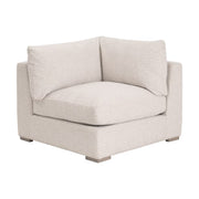 Essentials For Living Newport Outdoor Modular Corner Chair ~ LiveSmart Shapiro-Sand With Desert Accoya Legs