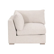 Essentials For Living Newport Outdoor Modular Corner Chair ~ LiveSmart Shapiro-Sand With Desert Accoya Legs