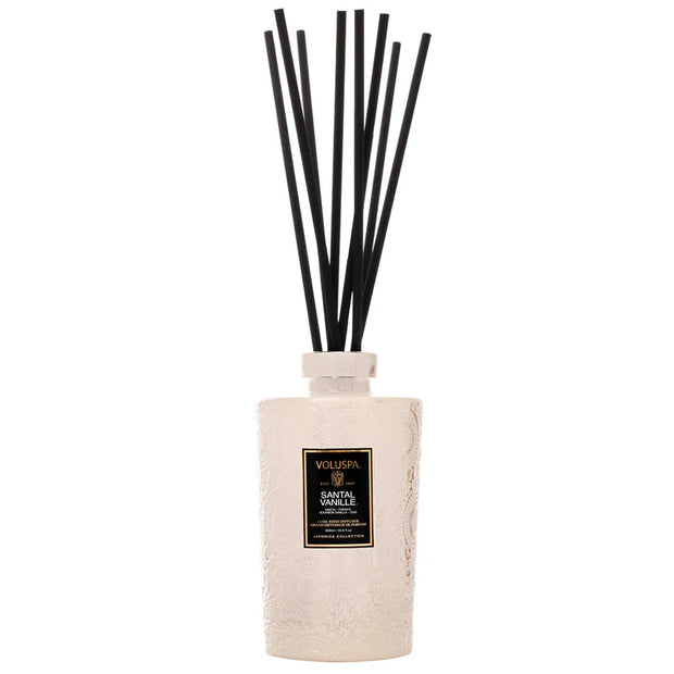Voluspa Santal Vanille Luxe Reed Diffuser Set