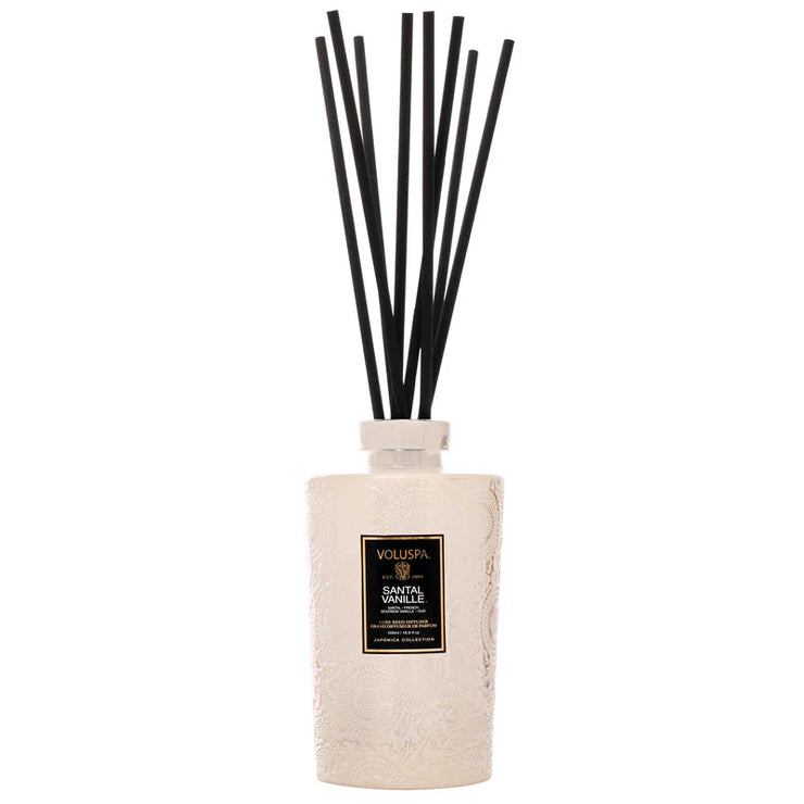 Voluspa Santal Vanille Luxe Reed Diffuser Set