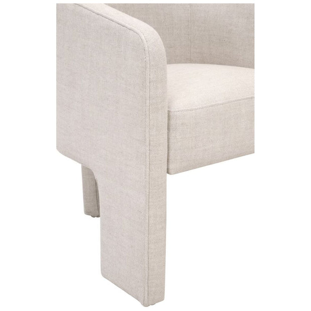Essentials For Living Hall Arm Dining Chair ~ Performance Bisque French Linen