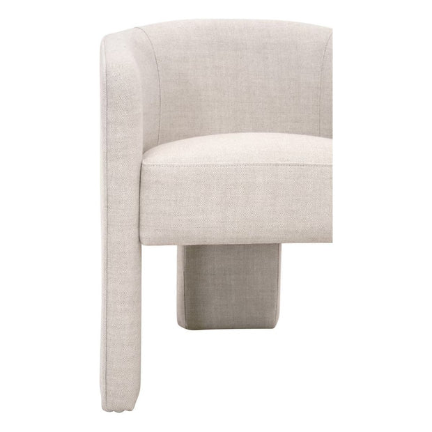 Essentials For Living Hall Arm Dining Chair ~ Performance Bisque French Linen