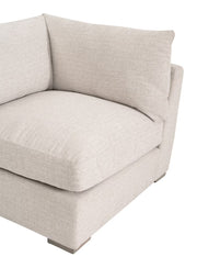 Essentials For Living Newport Outdoor Modular Corner Chair ~ LiveSmart Shapiro-Sand With Desert Accoya Legs