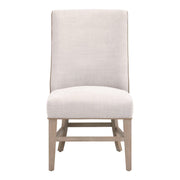 Essentials For Living Duet Head Dining Chair ~ Performance Bisque French Linen, Ivanhoe Toast With Natural Gray Ash Frame