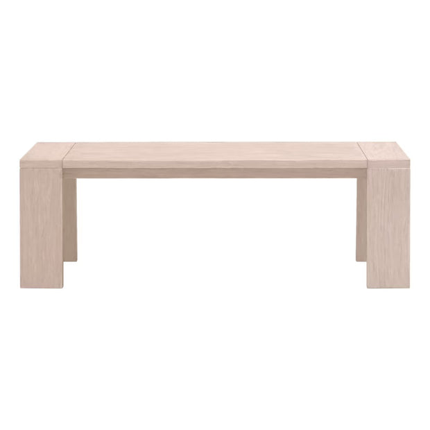 Essentials For Living Sur Outdoor Bench ~ Washed Ever Teak