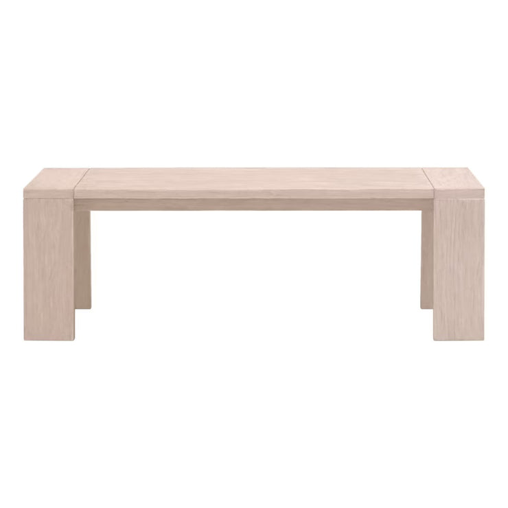 Essentials For Living Sur Outdoor Bench ~ Washed Ever Teak