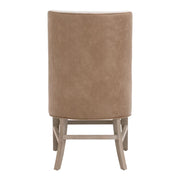 Essentials For Living Duet Head Dining Chair ~ Performance Bisque French Linen, Ivanhoe Toast With Natural Gray Ash Frame