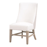 Essentials For Living Duet Head Dining Chair ~ LiveSmart Peyton-Pearl, Performance Bisque French Linen WithNatural Gray Ash Frame
