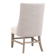 Essentials For Living Duet Head Dining Chair ~ LiveSmart Peyton-Pearl, Performance Bisque French Linen WithNatural Gray Ash Frame