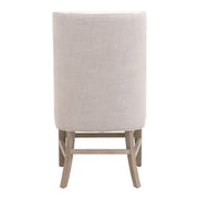 Essentials For Living Duet Head Dining Chair ~ LiveSmart Peyton-Pearl, Performance Bisque French Linen WithNatural Gray Ash Frame