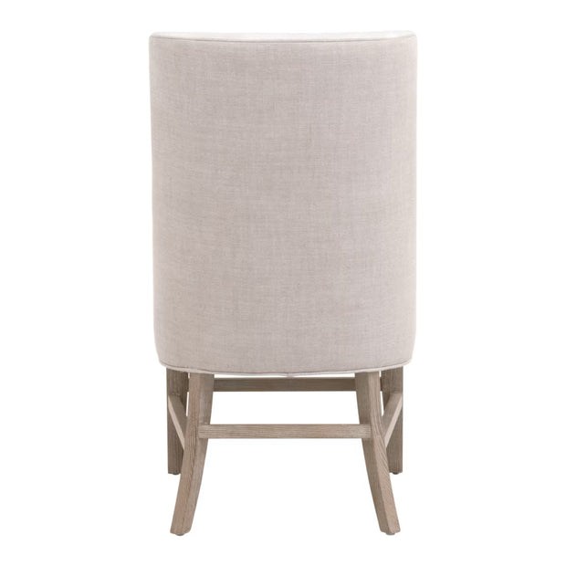 Essentials For Living Duet Head Dining Chair ~ LiveSmart Peyton-Pearl, Performance Bisque French Linen WithNatural Gray Ash Frame