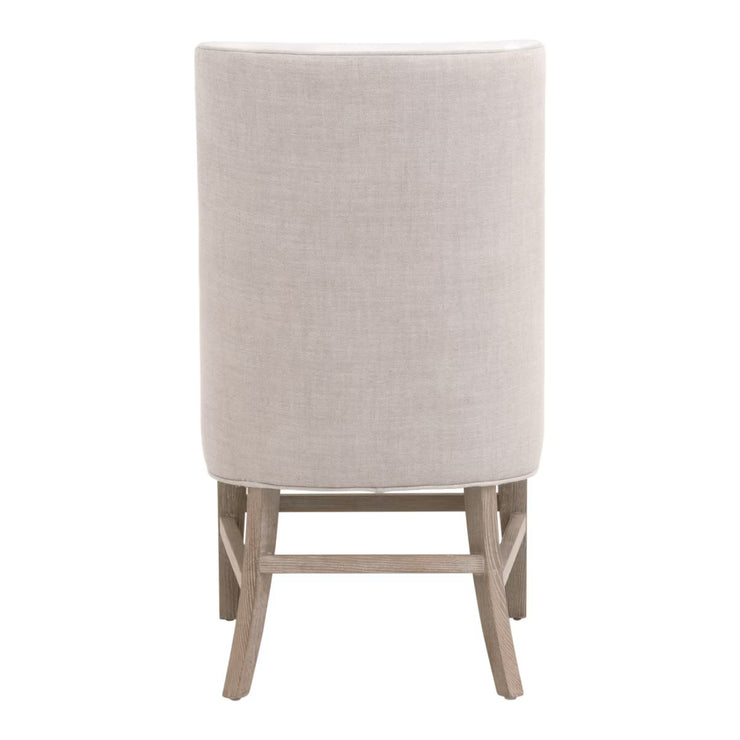 Essentials For Living Duet Head Dining Chair ~ LiveSmart Peyton-Pearl, Performance Bisque French Linen WithNatural Gray Ash Frame