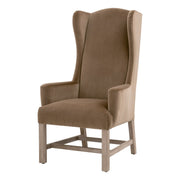 Essentials For Living Bennett Arm Dining Chair ~ Caramel Velvet With Natural Gray Oak Frame