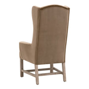 Essentials For Living Bennett Arm Dining Chair ~ Caramel Velvet With Natural Gray Oak Frame