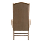 Essentials For Living Bennett Arm Dining Chair ~ Caramel Velvet With Natural Gray Oak Frame