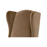 Essentials For Living Bennett Arm Dining Chair ~ Caramel Velvet With Natural Gray Oak Frame