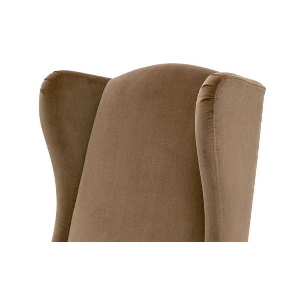 Essentials For Living Bennett Arm Dining Chair ~ Caramel Velvet With Natural Gray Oak Frame