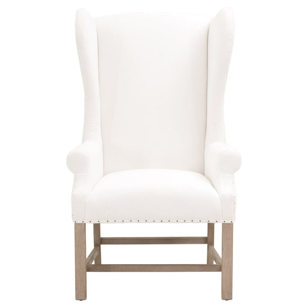 Essentials For Living Chateau Arm Dining Chair ~ LiveSmart Peyton-Pearl With Natural Gray Ash Frame