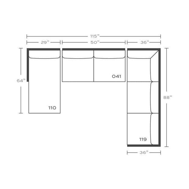Rowe Furniture Martin Sectional  ~ Available To Custom Order In All Fabrics and Configurations