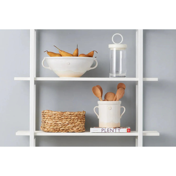 etúHOME White Ring Top Set of 3 Glass Canisters