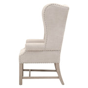 Essentials For Living Chateau Arm Dining Chair ~ Performance Bisque French Linen With Natural Gray Ash Frame