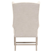 Essentials For Living Chateau Arm Dining Chair ~ Performance Bisque French Linen With Natural Gray Ash Frame