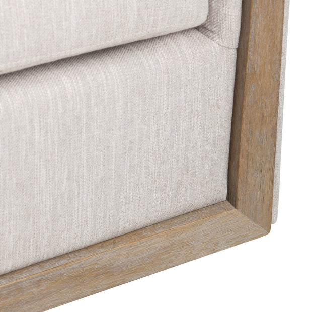 Crestview Collection Bennett Cream Linen Swivel Chair