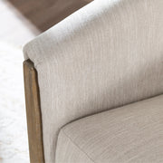 Crestview Collection Bennett Cream Linen Swivel Chair
