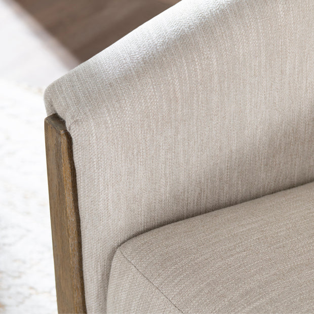 Crestview Collection Bennett Cream Linen Swivel Chair