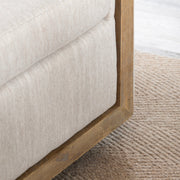 Crestview Collection Bennett Cream Linen Swivel Chair