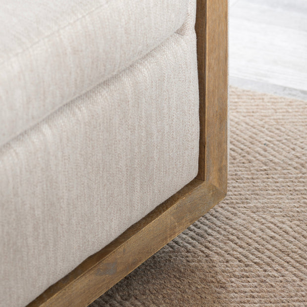 Crestview Collection Bennett Cream Linen Swivel Chair