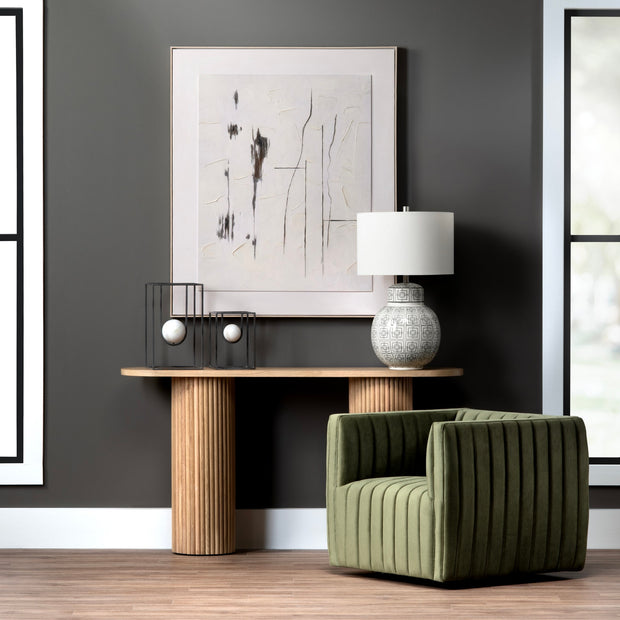 Crestview Collection Henley Fluted Wood Console Table