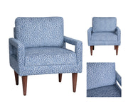 Crestview Collection Olaf Blue and White Accent Chair