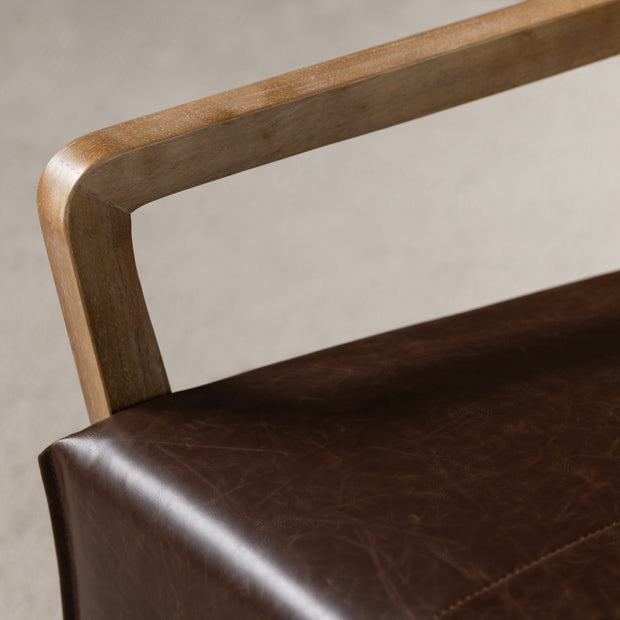 Crestview Collection Lawson Brown Vegan Leather Accent Chair
