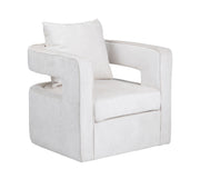 Crestview Collection Banks White Boucle Accent Chair