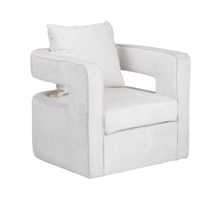 Crestview Collection Banks White Boucle Accent Chair