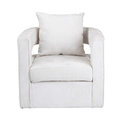 Crestview Collection Banks White Boucle Accent Chair