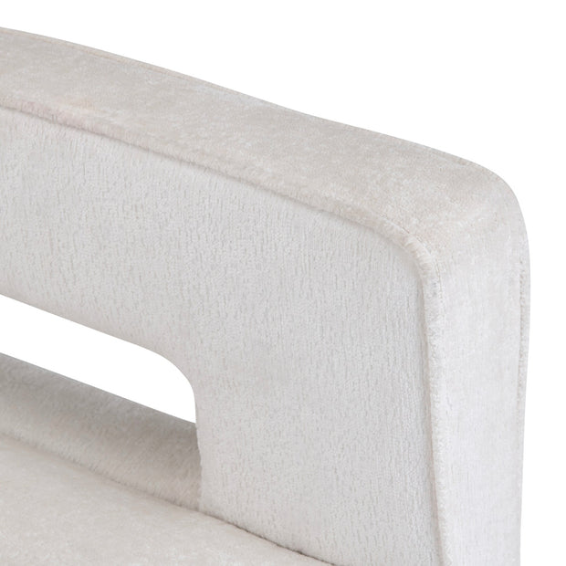 Crestview Collection Banks White Boucle Accent Chair