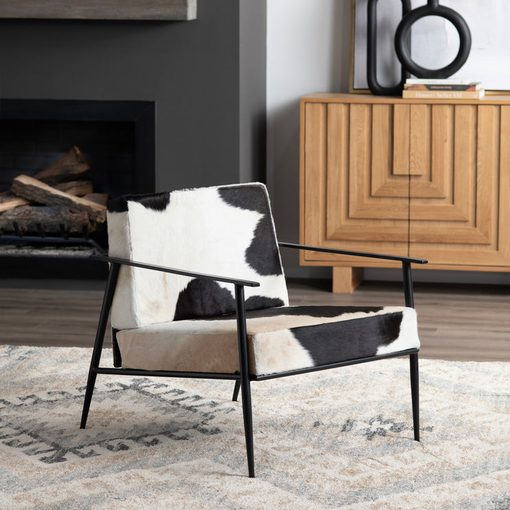 Crestview Collection Ranchero Velvet and Iron Accent Chair