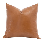 Essentials For Living The Better Together 22”  Essential Pillow ~ Whiskey Brown Top Grain Leather, Jute