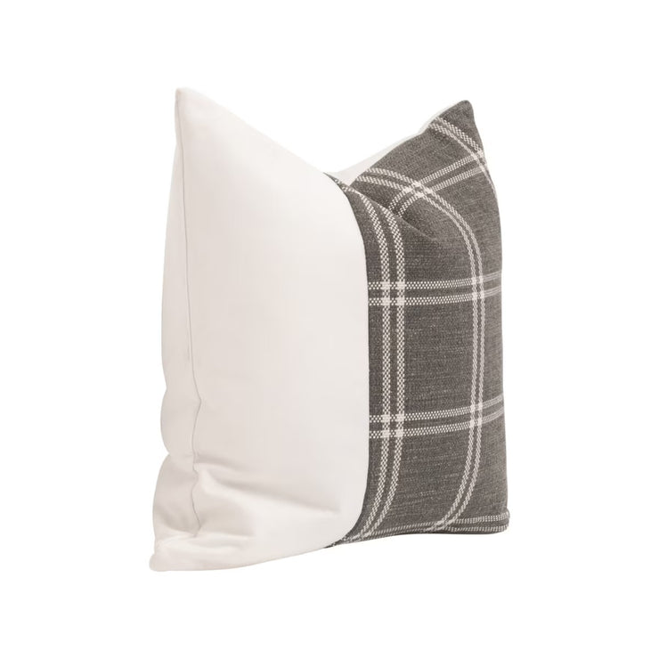 Essentials For Living The Lawyer 20” Essential Pillow ~ LiveSmart Walden-Smoke, LiveSmart Machale-Ivory Accent