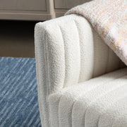 Crestview Collection Maddison White Channeled Swivel Chair