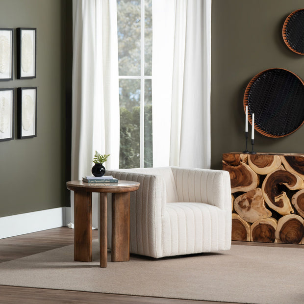 Crestview Collection Mason Round Wood End Table